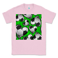 Bubblegum Pink soccer hearts seamless pattern Classic Tee - BundleAndBundleShop