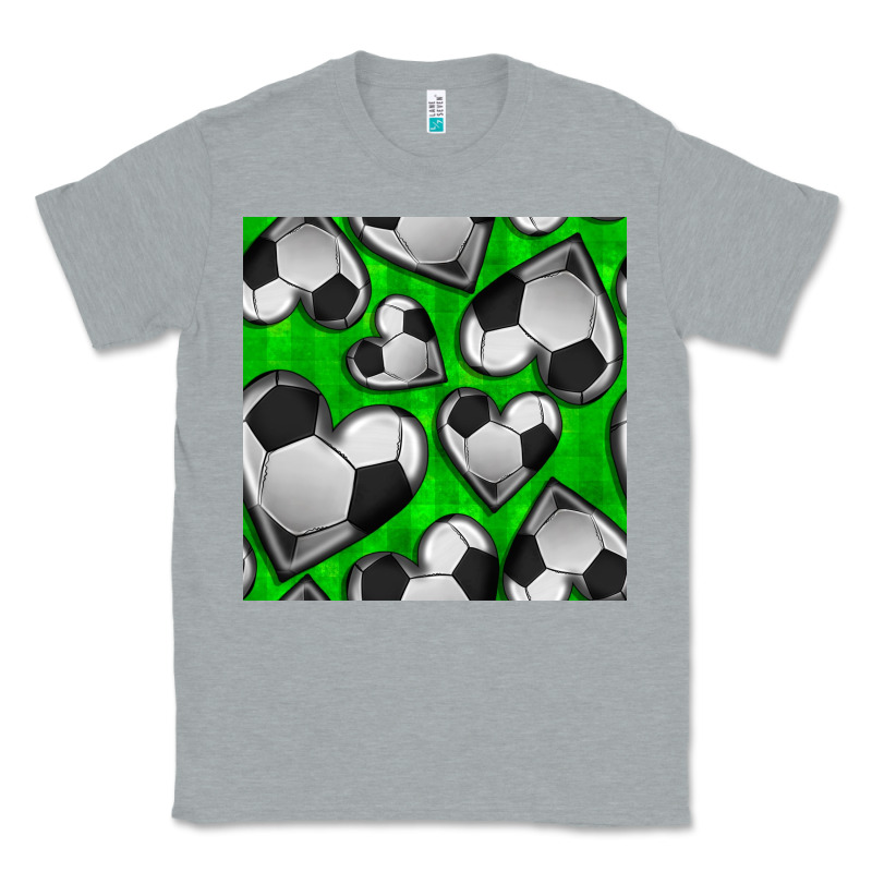 Soccer Hearts Seamless Pattern Classic Tee by BundleAndBundleShop | Teevron