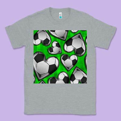 Soccer Hearts Seamless Pattern Classic Tee Designed By Bundleandbundleshop