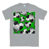 Heather Grey soccer hearts seamless pattern Classic Tee - BundleAndBundleShop