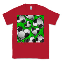 Red soccer hearts seamless pattern Classic Tee - BundleAndBundleShop