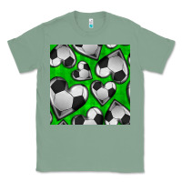 Sage soccer hearts seamless pattern Classic Tee - BundleAndBundleShop