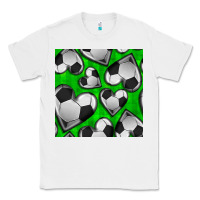 White soccer hearts seamless pattern Classic Tee - BundleAndBundleShop