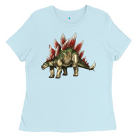 Baby Blue Stegosaurus Ladies Tee - LillyAllenDesigns