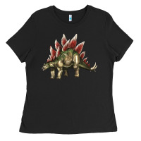Black Stegosaurus Ladies Tee - LillyAllenDesigns