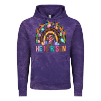 Cloud Purple He Is Risen Rainbow Vintage Hoodie - BundleAndBundleShop