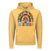 Vintage Mustard He Is Risen Rainbow Vintage Hoodie - BundleAndBundleShop