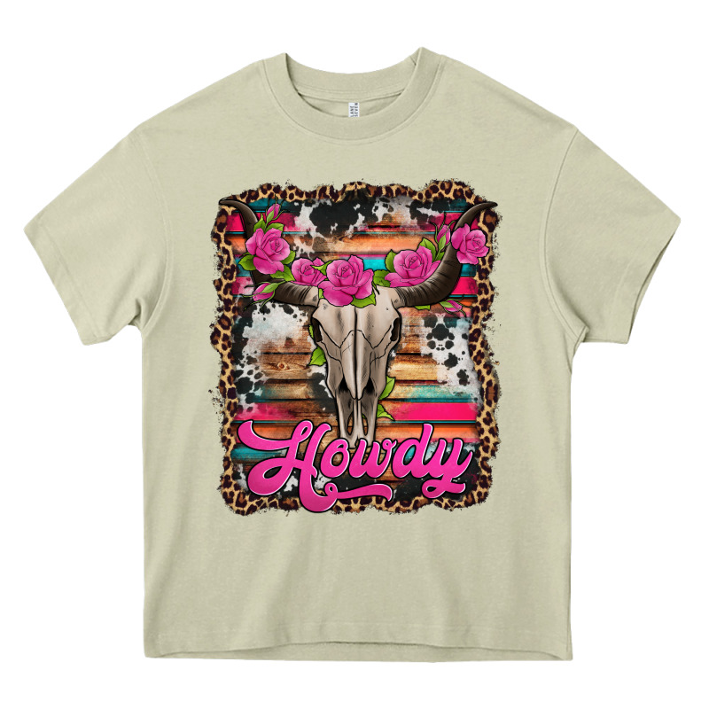 Howdy Valentine's Day Bull Skull Heavy Core Tee by Jasminsmagicworld | Teevron