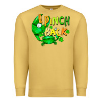 Antique Gold I pinch back with crab st. patricks day Premium Sweatshirt - FaDigitalArtStudio