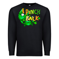 Black I pinch back with crab st. patricks day Premium Sweatshirt - FaDigitalArtStudio