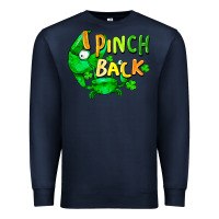 Navy I pinch back with crab st. patricks day Premium Sweatshirt - FaDigitalArtStudio