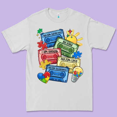 Autism Cassette Tapes Premium Tee Designed By Maliassmallbusiness