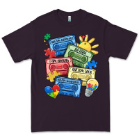 Plum autism cassette tapes Premium Tee - MaliasSmallBusiness
