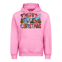 Fuchsia Pink merry christmas Urban Hoodie - CowhideDigitalArt