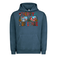 Pigment Midnight Navy merry christmas Urban Hoodie - CowhideDigitalArt