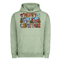 Pigment Oil Green merry christmas Urban Hoodie - CowhideDigitalArt