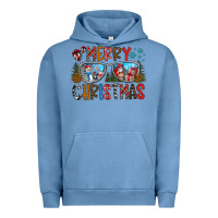 Pigment Pebble Blue merry christmas Urban Hoodie - CowhideDigitalArt