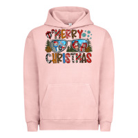 Pigment Salmon merry christmas Urban Hoodie - CowhideDigitalArt