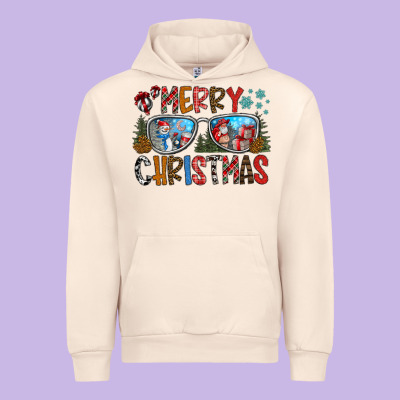 Merry Christmas Urban Hoodie Designed By Cowhidedigitalart