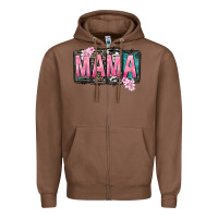 Chestnut Mama vibes Mother's Day Zipper Hoodie - CowGirlArtShop