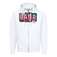 White Mama vibes Mother's Day Zipper Hoodie - CowGirlArtShop