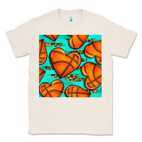 Natural basketball hearts with leopard seamless pattern Classic Tee - BundleAndBundleShop