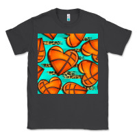 Smoke basketball hearts with leopard seamless pattern Classic Tee - BundleAndBundleShop