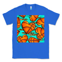 True Royal basketball hearts with leopard seamless pattern Classic Tee - BundleAndBundleShop