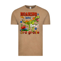 Vintage Coffee roaring into 3rd grade Vintage Tee - BundleAndBundleShop