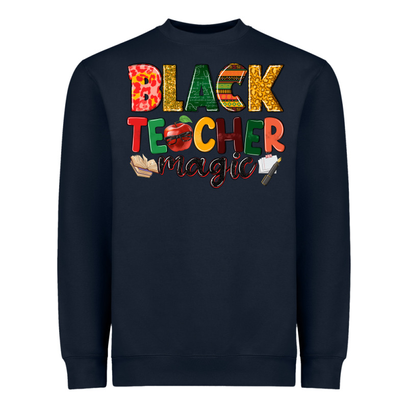 Black Teacher Magic Heavyweight Sweatshirt by NancyCooperArtShop | Teevron