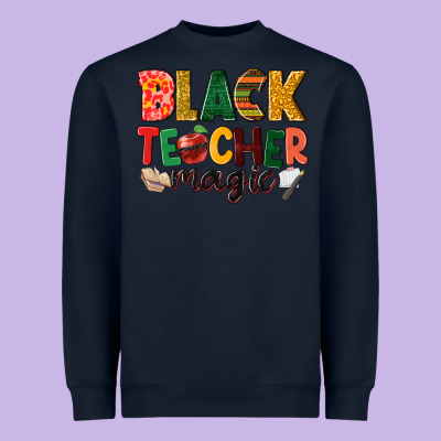 Black Teacher Magic Heavyweight Sweatshirt Designed By Nancycooperartshop