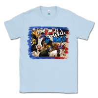 Dusty Blue Red White Moo Heifers Classic Tee - RanaPortraitStore