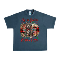 Midnight Navy Christmas life is better with a pittie Urban Heavy Tee - JahusDesignShop