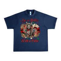 Navy Christmas life is better with a pittie Urban Heavy Tee - JahusDesignShop