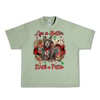 Oil Green Christmas life is better with a pittie Urban Heavy Tee - JahusDesignShop