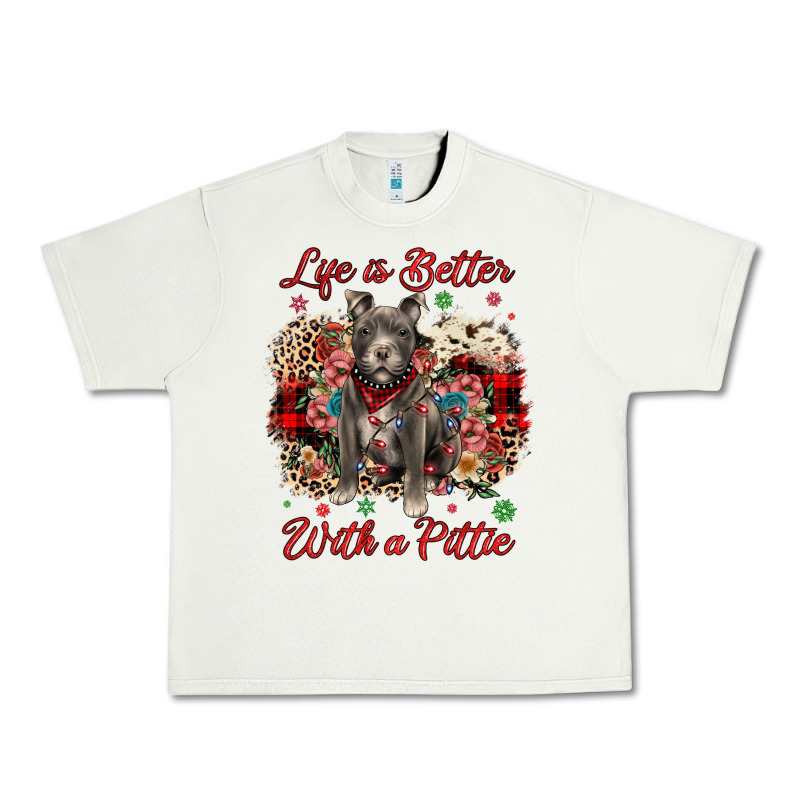 Christmas Life Is Better With A Pittie Urban Heavy Tee by JahusDesignShop | Teevron
