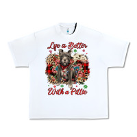 White Christmas life is better with a pittie Urban Heavy Tee - JahusDesignShop