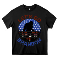 Black let's go brandon bigfoot Heavy Core Tee - Jasminsmagicworld