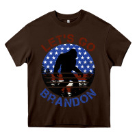Chocolate Brown let's go brandon bigfoot Heavy Core Tee - Jasminsmagicworld
