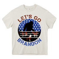 Cream let's go brandon bigfoot Heavy Core Tee - Jasminsmagicworld