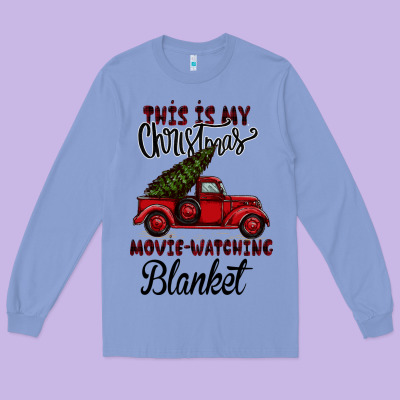 This Is My Christmas Movie Watching Blanket Long Sleeve Tee Designed By Bettercallsaul