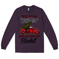 Plum This is My Christmas Movie Watching Blanket Long Sleeve Tee - Bettercallsaul