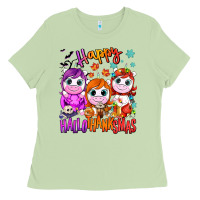 Matcha Happy Hallothanksmas unicorns Ladies Tee - NancyCooperArtShop