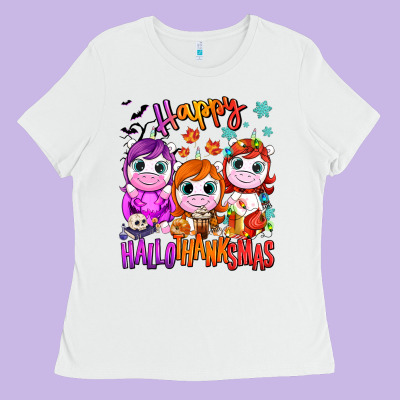 Happy Hallothanksmas Unicorns Ladies Tee Designed By Nancycooperartshop