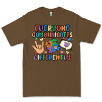 Cacao everyone communicates differently Premium Tee - MaliasSmallBusiness