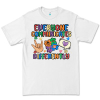 White everyone communicates differently Premium Tee - MaliasSmallBusiness