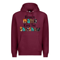 Burgundy Because Mama Runs This Shitshow Premium Hoodie - CowCowDesign