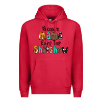 Cardinal Because Mama Runs This Shitshow Premium Hoodie - CowCowDesign