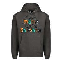 Charcoal Heather Because Mama Runs This Shitshow Premium Hoodie - CowCowDesign
