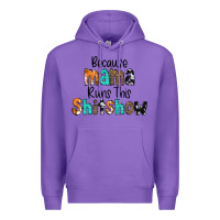 Purple Because Mama Runs This Shitshow Premium Hoodie - CowCowDesign